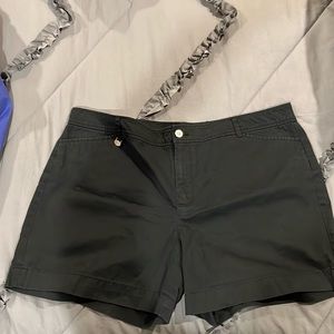 Black khaki shorts. Ralph Lauren. Size 16